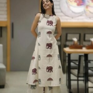 anni designer women's ethnic co ord set | kurta pant set | kurta palazzo set | stylish cotton suit set for women, festival co ord set